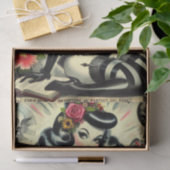 ヴィンテージゴシックガールイラストレーション 薄葉紙 (ギフト)