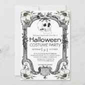 ヴィンテージゴシッククラシック体ハロウィーンの衣装パーティー 招待状 (正面)