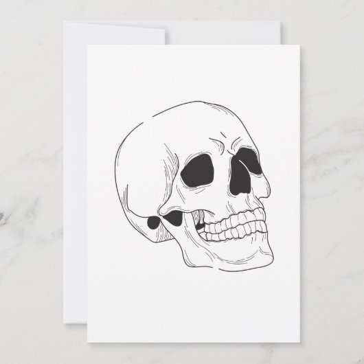 ヴィンテージゴシッククラシック体ハロウィーンの衣装パーティー 招待状 (裏面)