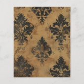 ヴィンテージゴシックグランジフローラスクラップブック紙 (裏面)