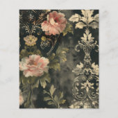 ヴィンテージゴシックグランジフローラスクラップブック紙 (正面)