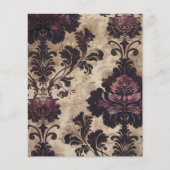 ヴィンテージゴシックグランジフローラスクラップブック紙 (正面)