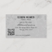 ヴィンテージゴシックスカルとブラックバラ 名刺 (裏面)