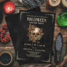 ヴィンテージゴシックスカルエレガント成人ハローウィンパーティ