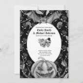 ヴィンテージゴシックスカルハロウィーンゴシック招待状 招待状 (正面)