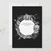 ヴィンテージゴシックスカルハロウィーンゴシック招待状 招待状 (裏面)