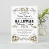ヴィンテージゴシックスカルハロウィーン衣装パーティーinv 招待状 (スタンド正面)