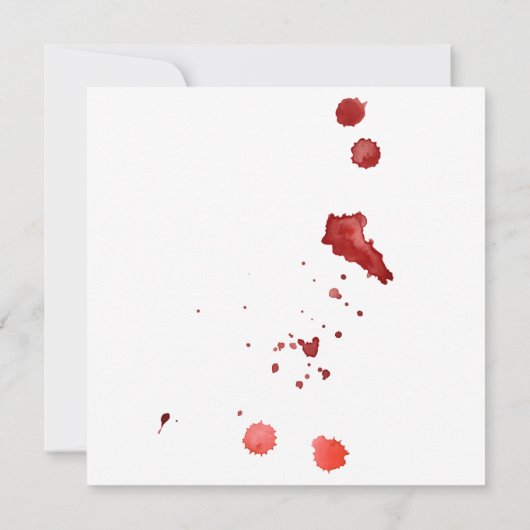 ヴィンテージゴシックスカルレイベン不気味ハローウィンパーティ 招待状 (裏面)