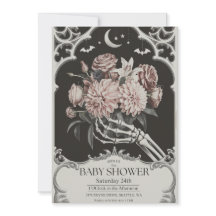 ヴィンテージゴシックスカル不気味ハロウィーンベイビーシャワー