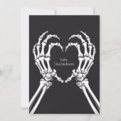 ヴィンテージゴシックスカル不気味ハロウィーンベイビーシャワー 招待状 (裏面)