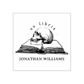 ヴィンテージゴシックスカル元天秤座カスタム本 ラバースタンプ (インプリント)