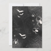 ヴィンテージゴシックスカル大人ハローウィンパーティ 招待状 (裏面)