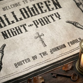 ヴィンテージゴシックスケルトンハロウィン 横断幕