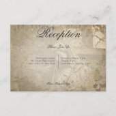 ヴィンテージゴシックストーンエンジェルウェディングレセプション エンクロージャーカード (正面)