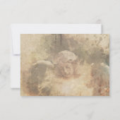 ヴィンテージゴシックストーンエンジェル結婚ズディナー 出欠カード (裏面)