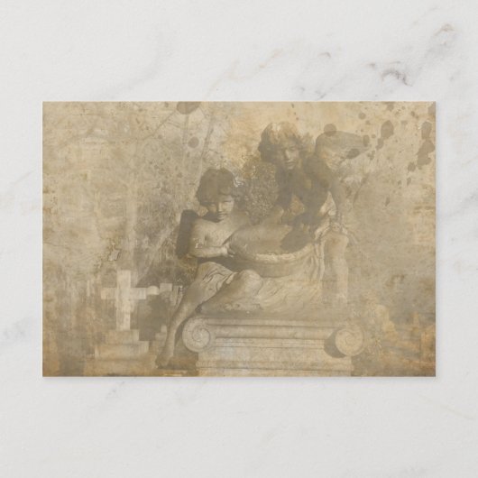 ヴィンテージゴシックストーンエンジェル結婚ズ詳細 エンクロージャーカード (裏面)