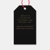 ヴィンテージゴシックダーク美しいクロウレイヴンレッドローズ ギフトタグ (裏面)