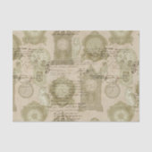 ヴィンテージゴシックデカップクロックフクロウ 薄葉紙 (正面)