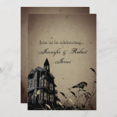 ヴィンテージゴシックハウスウェディングアニバーサリー 招待状 (正面/裏面)