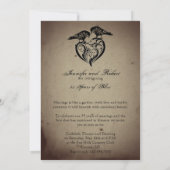 ヴィンテージゴシックハウスハートレイヴン記念日 招待状 (裏面)