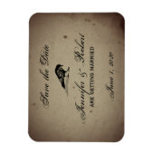 ヴィンテージゴシックハウス日付を保存 マグネット (縦)