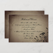 ヴィンテージゴシックハウス結婚のリハーサルディナー 招待状 (正面/裏面)