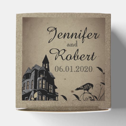 ヴィンテージゴシックハウス結婚式の引き出物ボックス フェイバーボックス (上部)