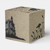 ヴィンテージゴシックハウス結婚式の引き出物ボックス フェイバーボックス (裏面サイド)