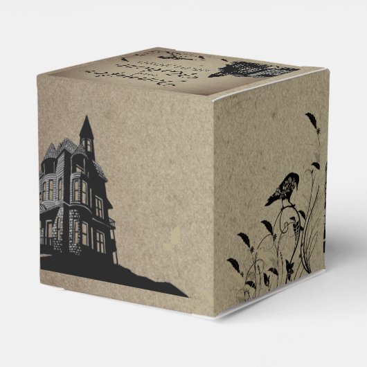 ヴィンテージゴシックハウス結婚式の引き出物ボックス フェイバーボックス (裏面サイド)