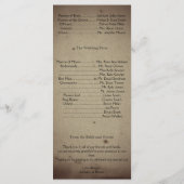 ヴィンテージゴシックハウス結婚式 プログラム (裏面)