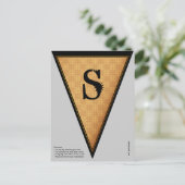 ヴィンテージゴシックハロウィンバナー旗 ポストカード (スタンド正面)