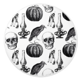 ヴィンテージゴシックハロウィン陶器引き出しノブ セラミックノブ