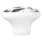 ヴィンテージゴシックハロウィン陶器引き出しノブ セラミックノブ (側面)