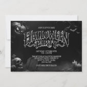 ヴィンテージゴシックハロウィン 招待状 (正面)