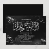 ヴィンテージゴシックハロウィン 招待状 (正面/裏面)