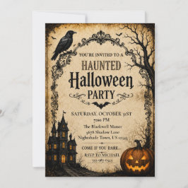ヴィンテージゴシックハロウィン 招待状