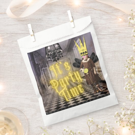 ヴィンテージゴシックハロウィーンの衣装パーティー フェイバーバッグ (クリップ留めされた状態)