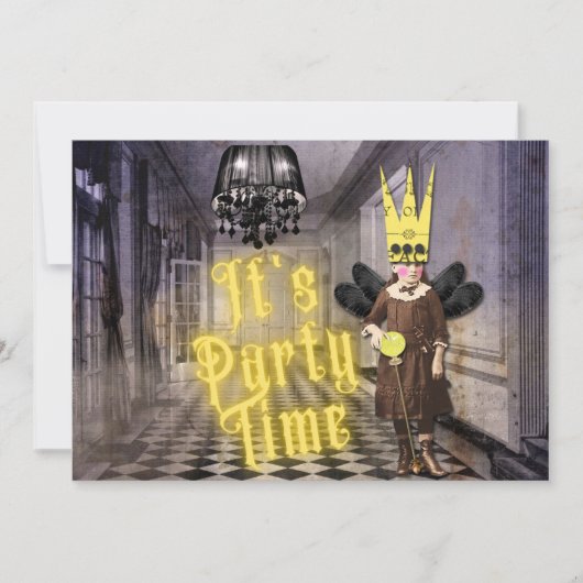 ヴィンテージゴシックハロウィーンの衣装パーティー 招待状 (正面)