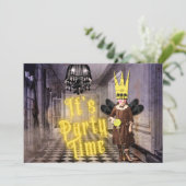 ヴィンテージゴシックハロウィーンの衣装パーティー 招待状 (スタンド正面)