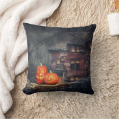 ヴィンテージゴシックハロウィーンカボチャ クッション (ブランケット)