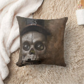 ヴィンテージゴシックハロウィーンスカル クッション (ブランケット)