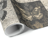 ヴィンテージゴシックハロウィーンモスコラージュ ラッピングペーパー (ロールコーナー)