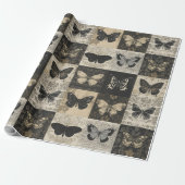 ヴィンテージゴシックハロウィーンモスコラージュ ラッピングペーパー (アンロールド)