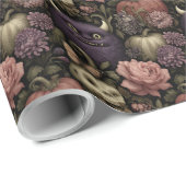 ヴィンテージゴシックハロウィーンモンスターズとカボチャ ラッピングペーパー (ロールコーナー)