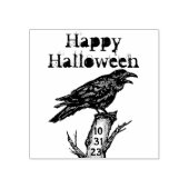 ヴィンテージゴシックハロウィーンレイヴンクロウデートイニシャル ラバースタンプ (インプリント)