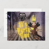 ヴィンテージゴシックハローウィンパーティ招待状 インビテーションポストカード (正面/裏面)