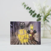 ヴィンテージゴシックハローウィンパーティ招待状 インビテーションポストカード (スタンド正面)