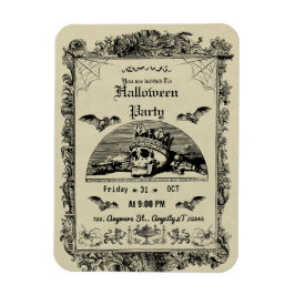 ヴィンテージゴシックハローウィンパーティ招待状 マグネット