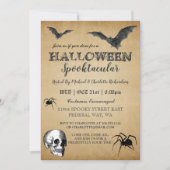 ヴィンテージゴシックハローウィンパーティ招待状 招待状 (正面)