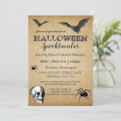 ヴィンテージゴシックハローウィンパーティ招待状 招待状 (スタンド正面)